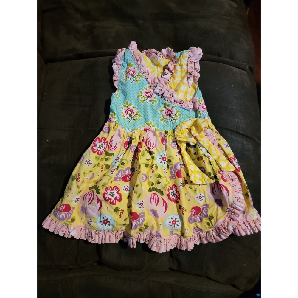 Jelly the pug floral Easter spring dress size 24 months
